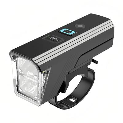 Luzes de Bicicleta Novas 2025 para Ciclismo Noturno, Alumínio 1200 Lúmens Recarregável Super Brilhante Farol Dianteiro e Lanterna Traseira, Display LED 6+4 Modos Bi