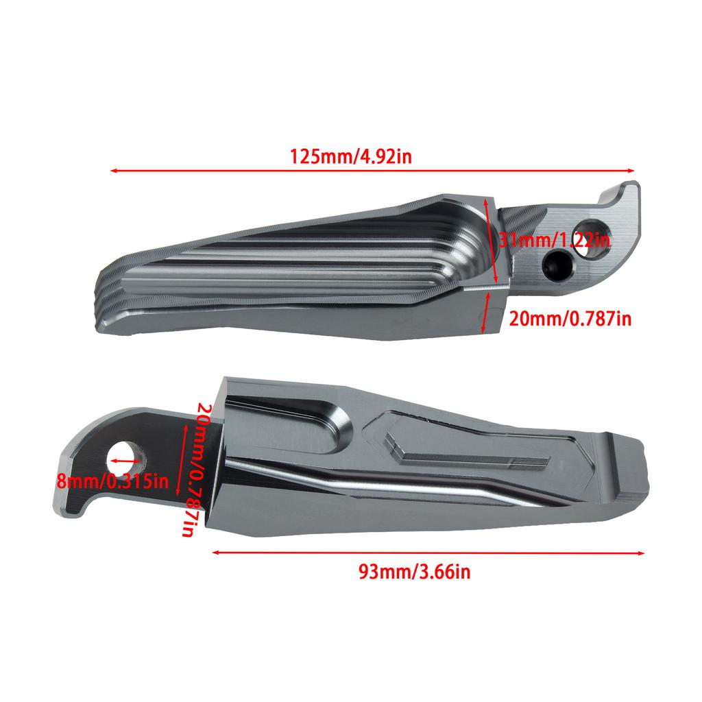 Motorrad Zubehör für YAMAHA NMAX155 TMAX 530 MT-07 Sozius Fußrasten Fußstützen CNC Aluminiumlegierung Modifizierte Teile