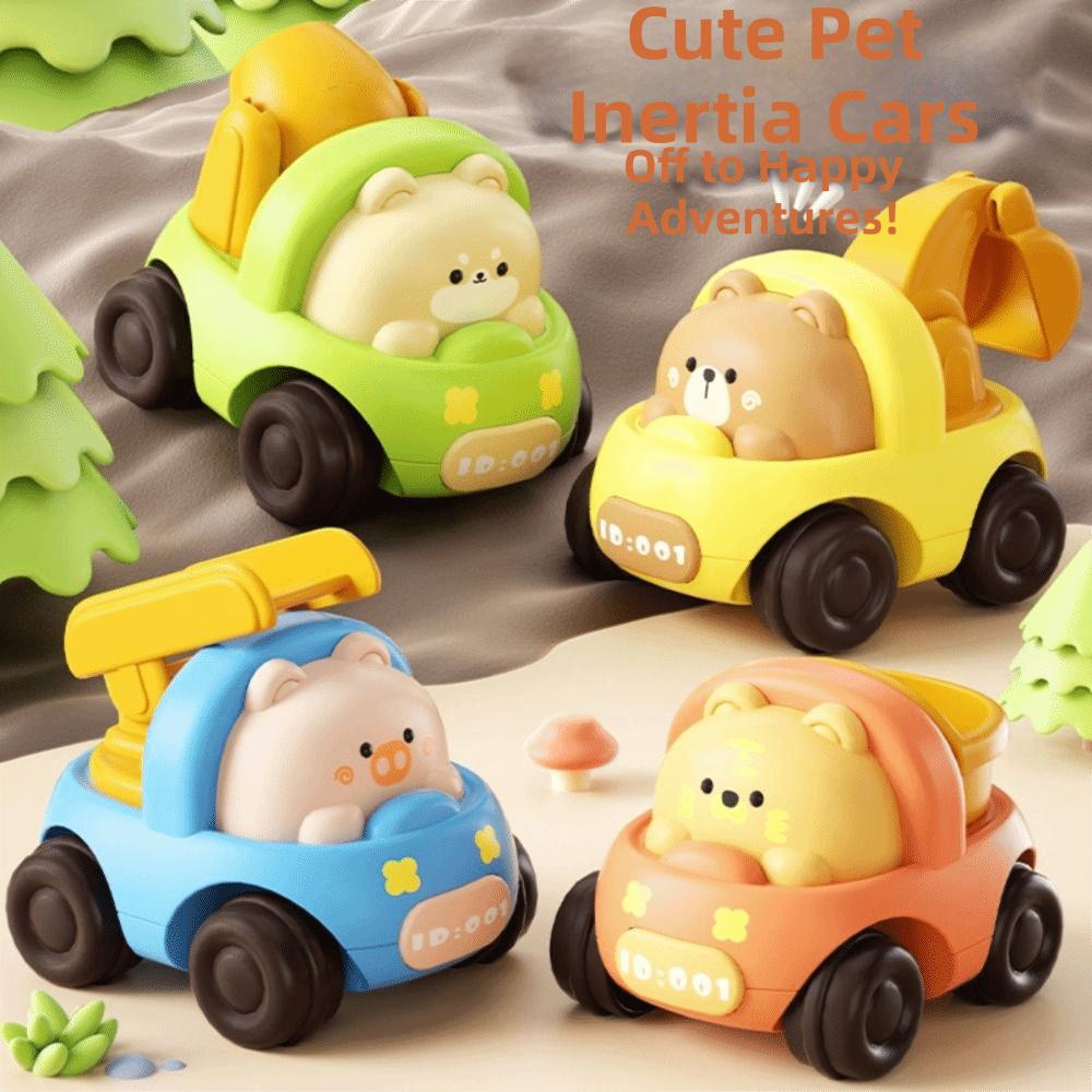 Soft Rubber Engineering Car Toy High Quality Inertia Toy Car Animal Modeling Toy Car Kids Gift