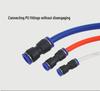 PU Plastic Pneumatic Quick-Insert Straight Connector for Air Tubes (Sizes: 4, 6, 8, 10, 12, 14, 16)