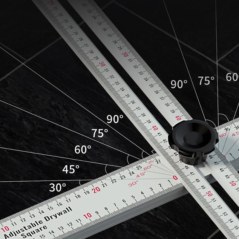 2 In 1 Drilling Positioning Ruler Combination Angle Ruler T-Shaped Ruler Cabinet Hardware Jig Drawer Installation Woodworking