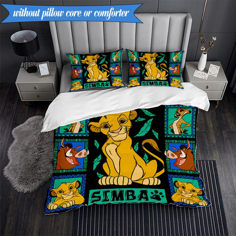 Lion king 3pcs K-pop music group Bedding set,Ideal for Bedroom, Dormitory,Including Duvet Cover And 2pcs Pillowcases,Fan gifts