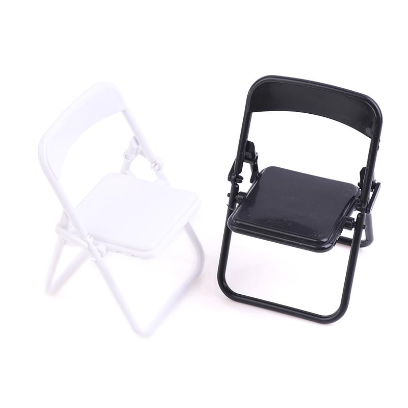 1Pc Mini Chair 1:12 Dollhouse Miniature Plastic Armchair Folding Simulation Furniture Doll House Decor Accessories