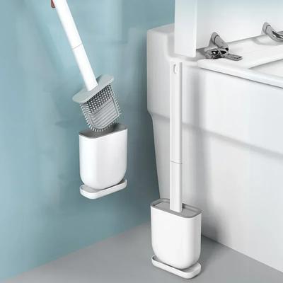 Testina Spazzola in Silicone Spazzolone per WC Base a Prova di Perdite Comodo Copertura Porta Spazzola Sanitaria Testina Spazzola per WC Pulizia WC Montaggio a Parete