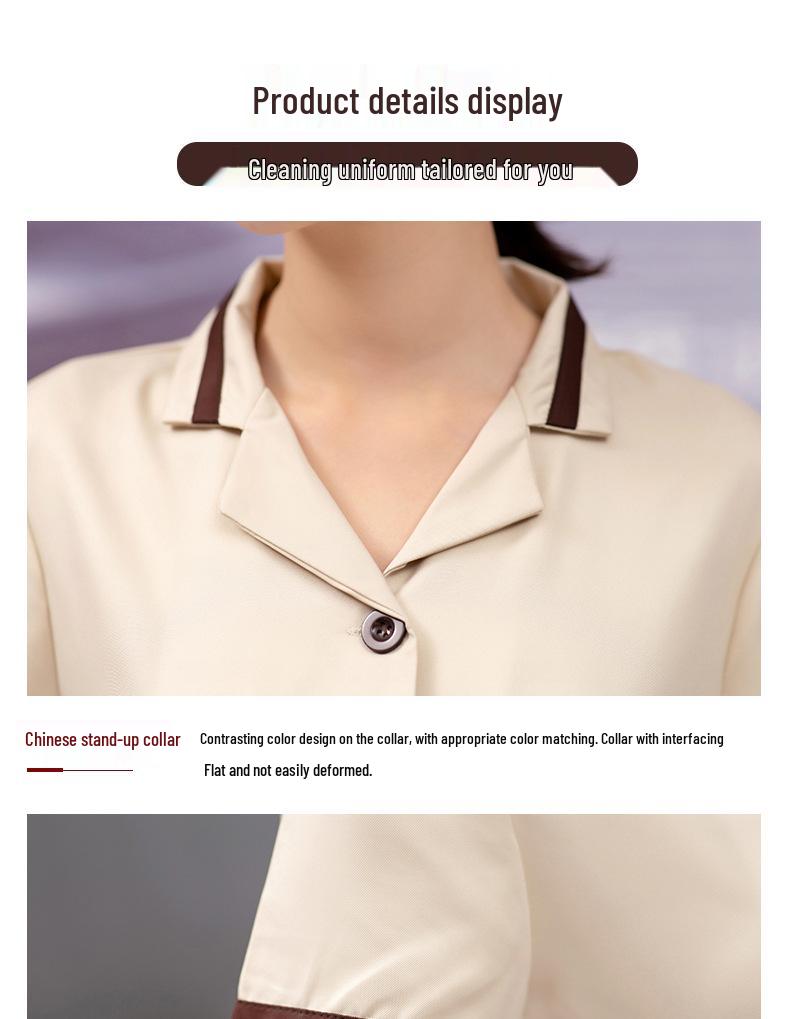 Women's Short Sleeve Workwear Set for Cleaning - Ideal for Hotels, Hospitals, and Property Maintenance In Spring and Summer
