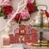 Love Themed Door Sign Pendant Pink Sign Love Valentine's Day Ornaments Heart Pendant Love Be Mine Sign