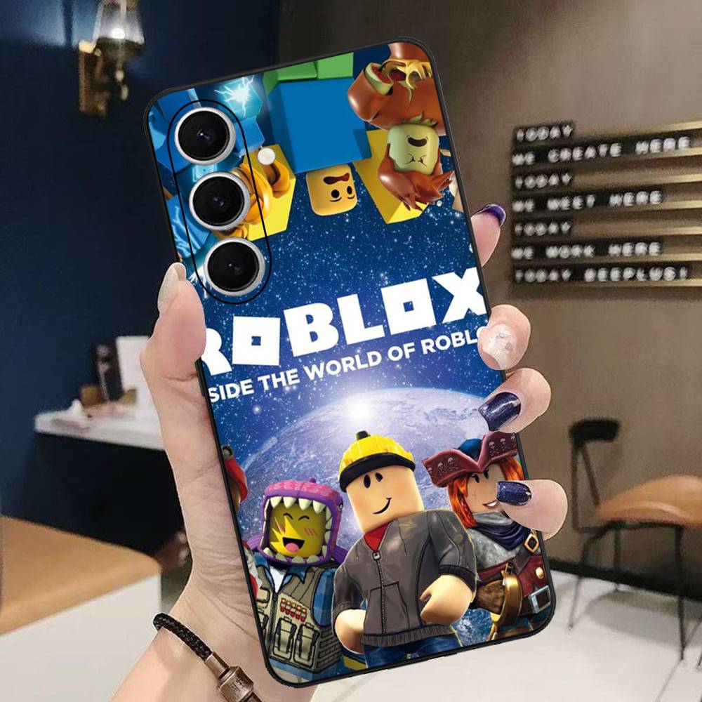 Beliebte Spiel R-Roblox Handyhülle Für Samsung S 24 Fe 25 Ultra Plus 20 Lite 21 30 22 23 24 22 Ultra 5G Fundas For Samsung S21 blue