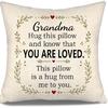 Daughter Hug This Pillow and Know That You Are Loved This Pillow Is A Hug from Me To You Throw Pillow Covers for Daughter from Mom Dad Birthday Gift