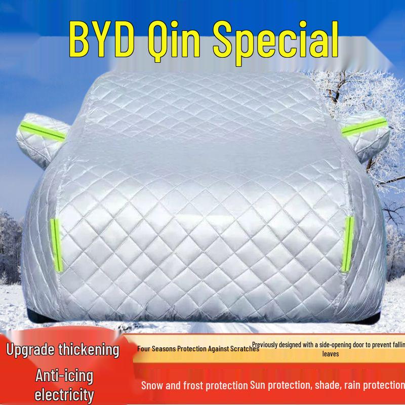 BYD Qin All-Weather Car Cover: Sun, Rain, Snow, Frost, Hail Protection with Heat Insulation Thickened Hail Protection, All-Season