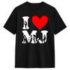 Retro I Love MJ TShirt Summer Cotton TShirts For Unisex Pattern Tee Shirt Short Sleeve Streetwear Clothes
