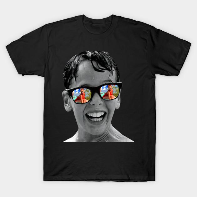 

Men Black Print T-shirt Hot Squints Glasses No-Cut Transfer Paper Print Cotton Tshirt M чёрный