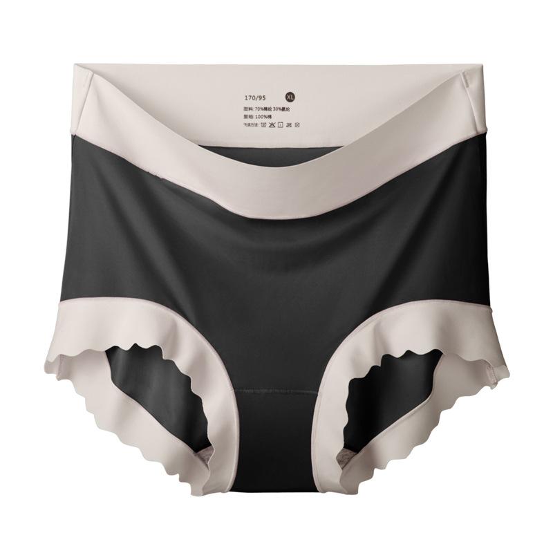 Thin Ice Silk Underpants Women's Quick Drying High Waist Underpants Abdomen Shrinking  Cotton Underpants, Antibacterial Silk Slip Facial Mask Pants