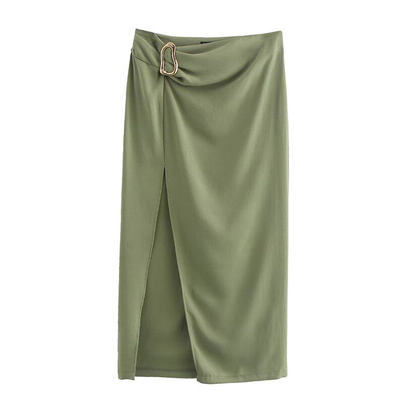 Fashion Style 2024 Autumn New Women's Clothing Buckle Decoration Drape Sleeveless Casual Crew Neck Top 3897159