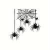 3Pcs PVC Spider Wall Decal for Light Switch Removable Spider Web Sticker Festive Home Decoration for Living Room, Bedroom, and Party Decor