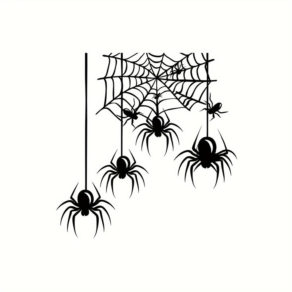 3Pcs PVC Spider Wall Decal for Light Switch Removable Spider Web Sticker Festive Home Decoration for Living Room, Bedroom, and Party Decor