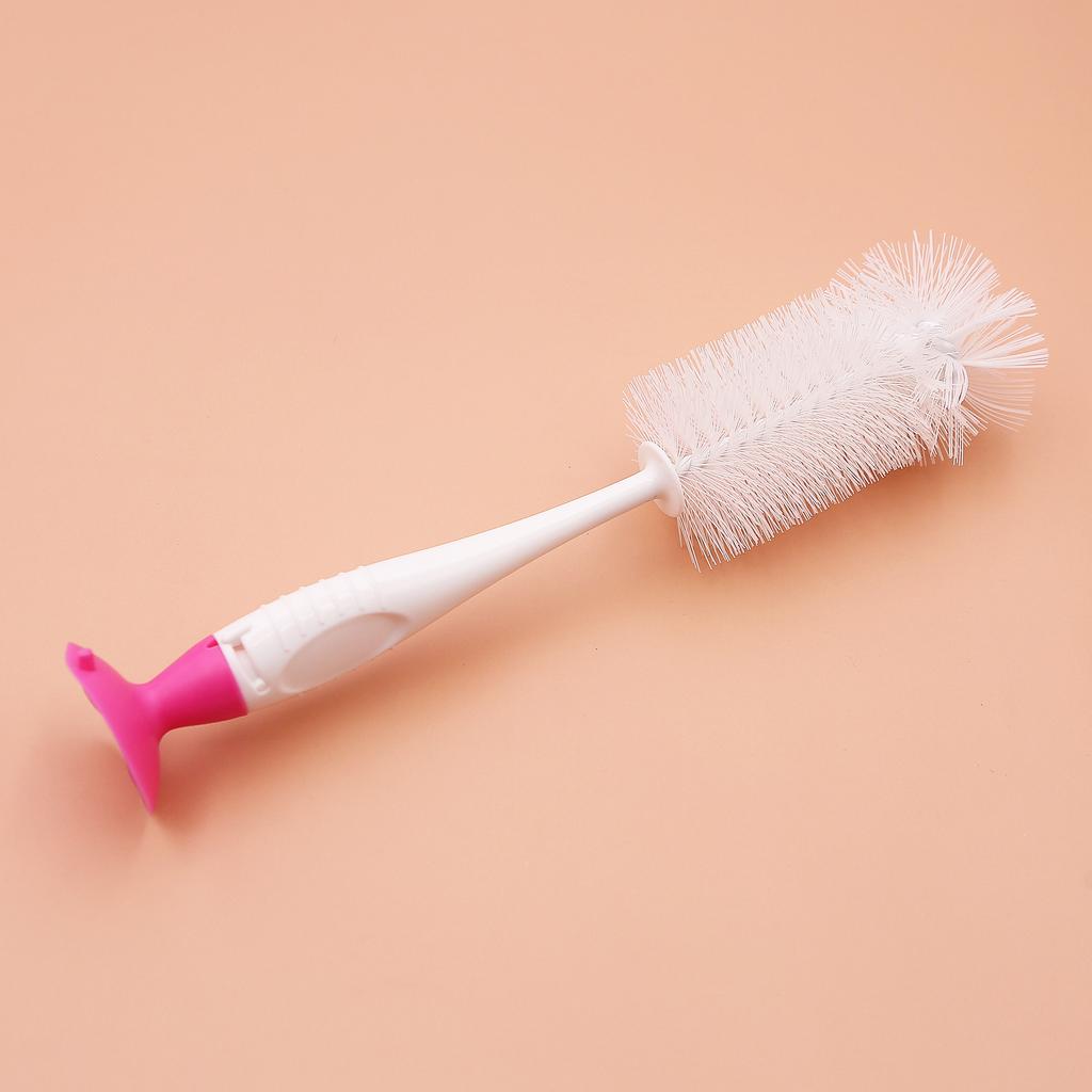 Eco-Friendly Straight Handle Bottle Cleaning Brush Customized Logo House Cleaner with Suction for Baby Made of Nylon and PP