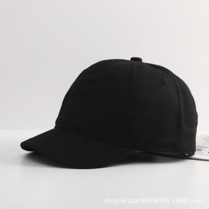 Black Short Brim American Retro Solid Color Hat Men Baseball Hat Men Korean Style Soft Top Baseball Cap Men Sun Hat