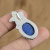 Wedding Gift For Her 925 Silver Natural Lapis Lazuli Gemstone Pendant Flower