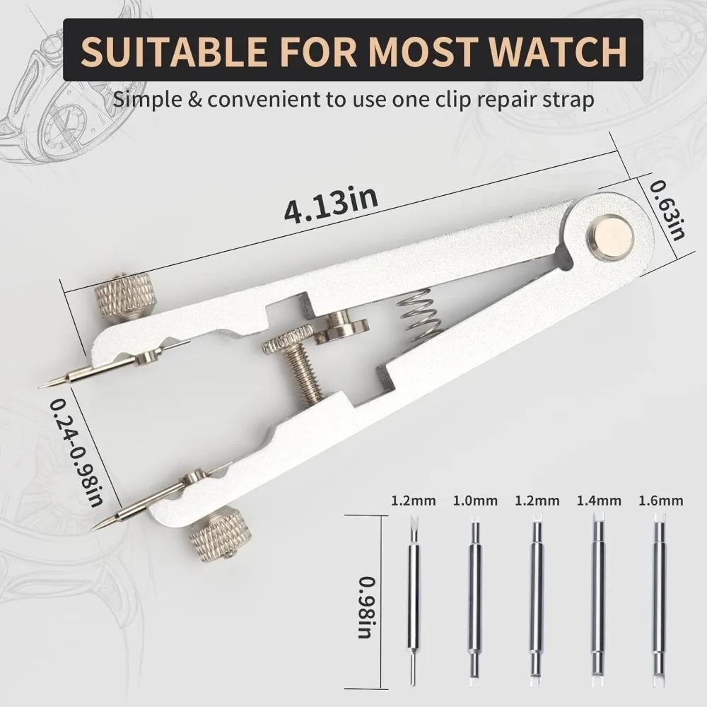 Watch Spring Bar Plier Tool Set with Durable 10 Tips Pins Spring Bar Tweezer Tool for Watch Wrist Bands Strap Removal Repair