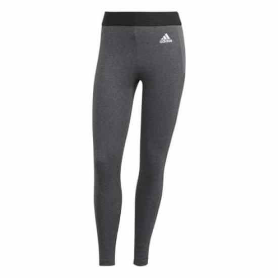 adidas AEROREADY Long Size Dark Gray 28744 Women's 7/8 Tights, Small, Heather/White (GL4009)
