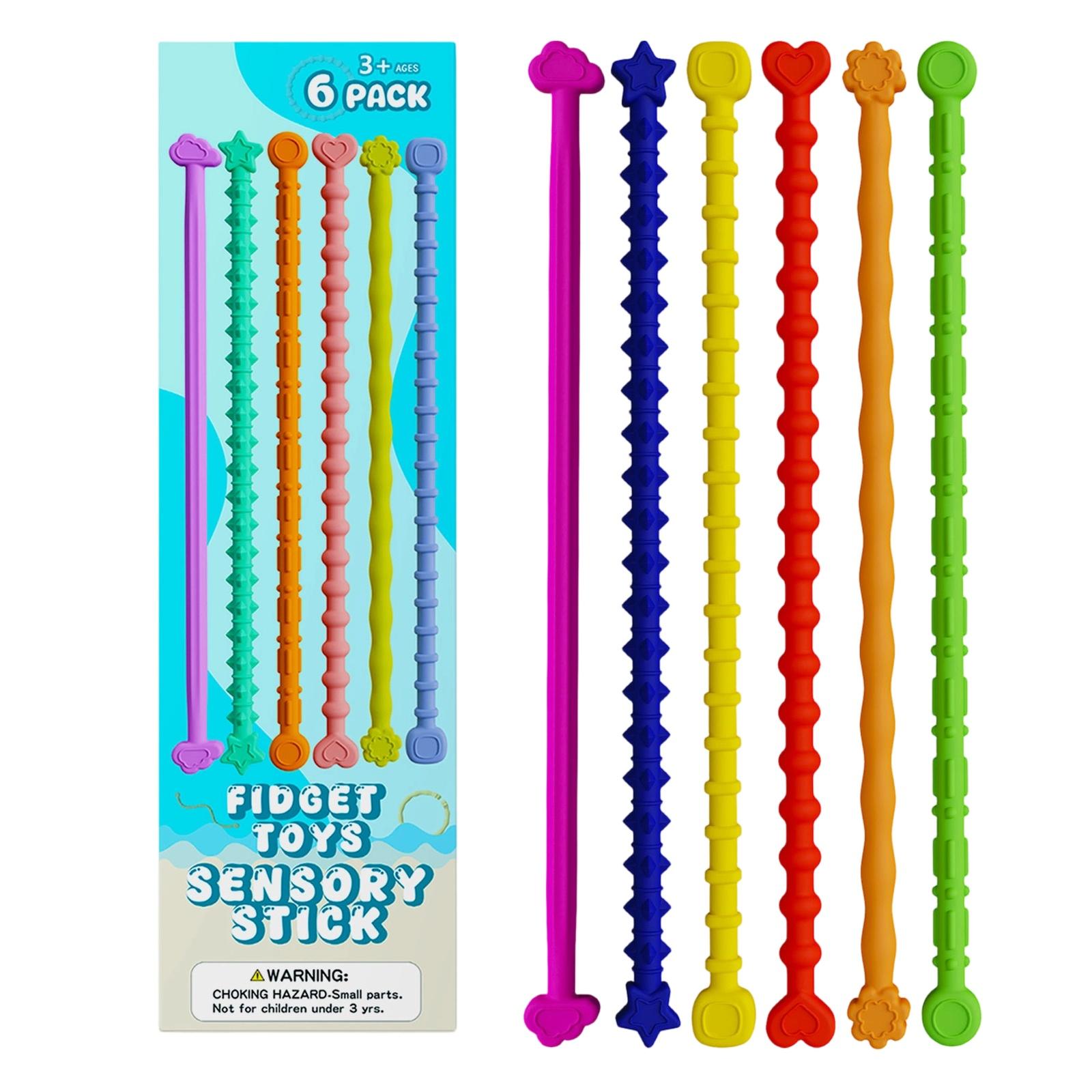 

Toys Sensory Sticks Deformable Texture Silicone Stress Relief Toy for Kids one size