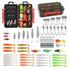 75/35pcs/Set Lure Boxed Soft Bait Perch Warbler Fish Worms Lure Threaded Curly Tail Maggot Bionic Bait Fake Baits Jig Head Hooks 260319