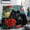 1Pc Cartoon Print Flannel Blanket, High Quality Comfortable for All Seasons, Home Decor, Warmth and Comfort, Perfect for Christmas Birthday Gift