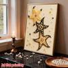 Easy DIY Framed Pearl Bead Painting Kit with Starfish Ocean Theme 3D Sparkling Canvas Art for Home Decoration Gift Idea