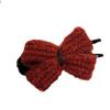 3-Piece Knitted Bow Top Knot Claw Clips for Women’s Hair Styling