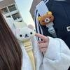 Kawaii Rilakkuma Plüschanhänger für Rucksack Handtasche Autosicherheitsgurt - Klettverschluss Haken & Flausch Klettband Aufnäher Ornament Geschenk