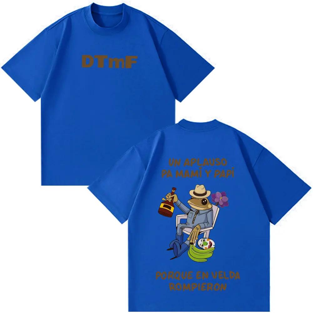 Rapper Bad Bunny Tshirt Debi Tirar Mas Fotos DTMF World Tour T Shirts Unisexs Women Fashion Vintage Hip Hop Oversized Tshirts