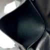HERMES Bean leather Card Case black leather unisex Used
