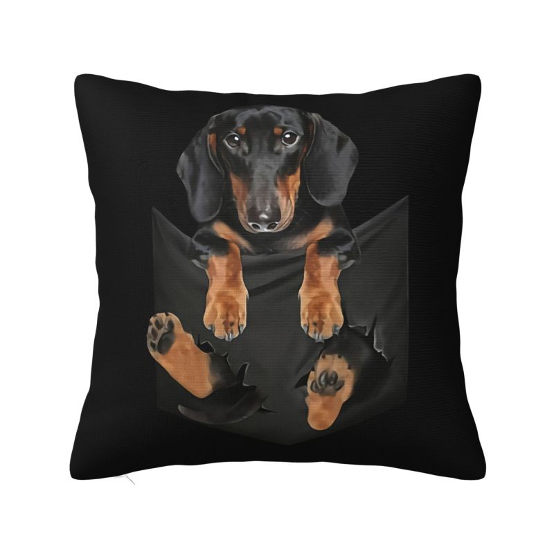 Dachshund Cushion Cover  cm Soft Sausage Badger Wiener Dog Throw Pillow Case Bedroom Decoration Bedding Sofa Pillowslip