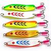 5pcs/color Fishing Bait Hard Metal Jig Spoon Lures Carp Fishing Tackle Lure Set with Treble Hook