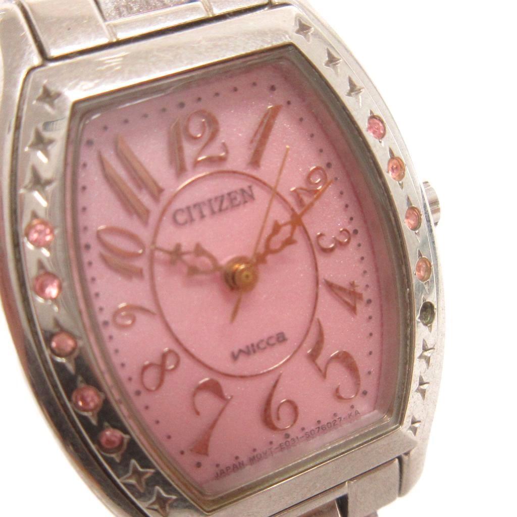 CITIZEN Wicca Analog Watch Pink Dial Watch Eco-Drive E031-S049300 GY99 Women's