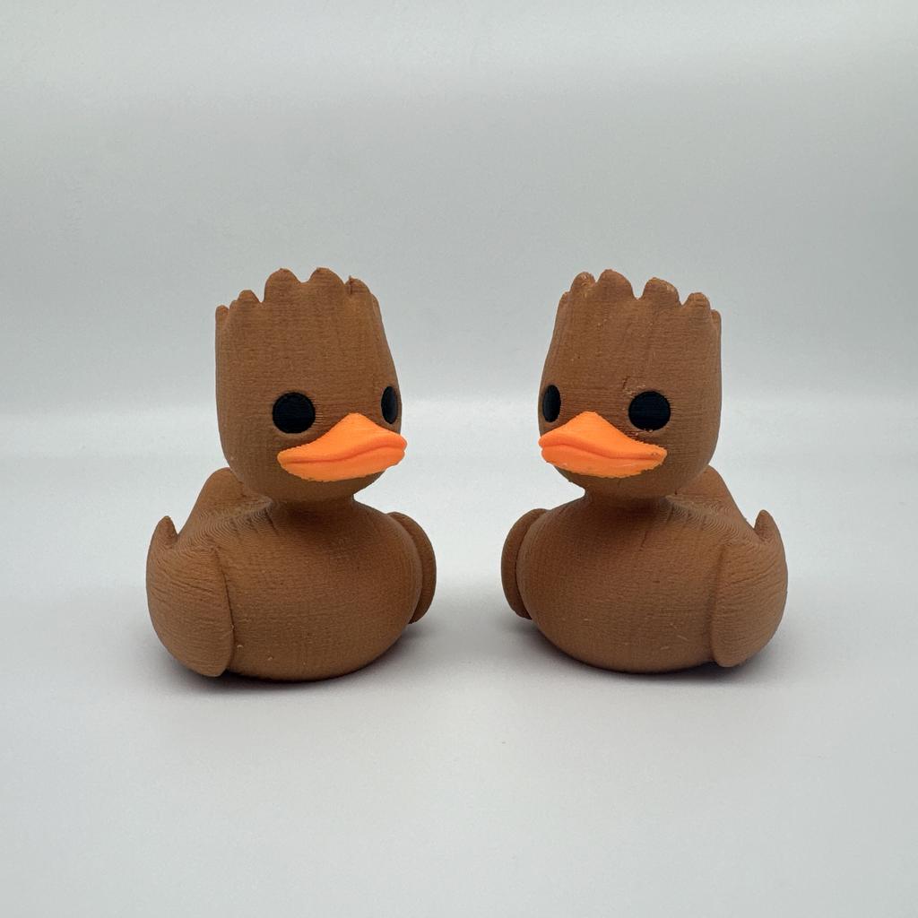 3D Printed Groot Duck Statue, Groot Theme Rubber Duck, Durable Plastic, Indoor/Outdoor Desktop Office Home Decor, Unique Design