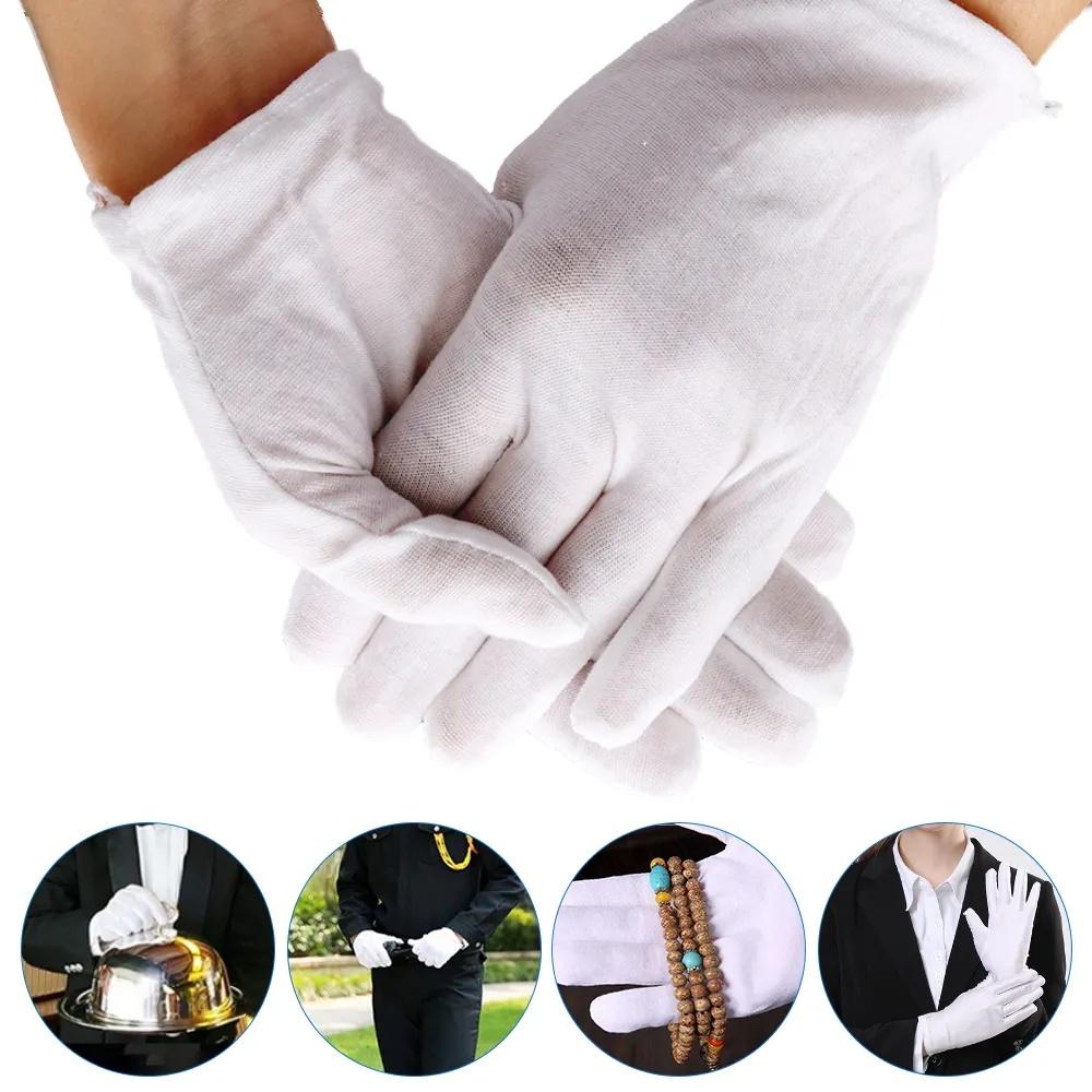 1 Pair Household Cleaning Tools Soft Cotton Work Gloves For Dry Hands Handling Film SPA Gloves Ceremonial High Stretch Gloves