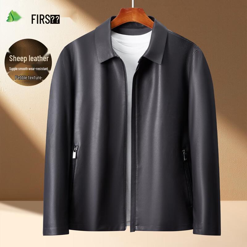 

Shanshan Men s Business Casual Cowhide Leather Jacket XL