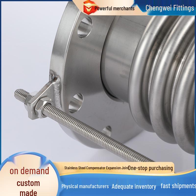 PTFE Lined Bellows Compensator for Chemical Pipeline Stainless Steel Expansion Joint