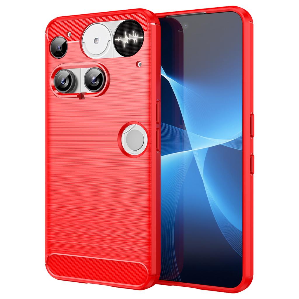 For Nothing Phone (3) 5G Case Protective Phone Cover Carbon Fiber Texture Brushed