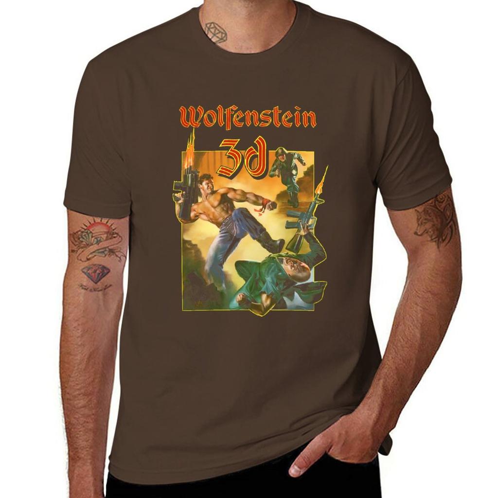 Wolfenstein 3D, Design T-Shirt Sommer Tops Jungen Weiß Kawaii Kleidung Herren T-Shirts