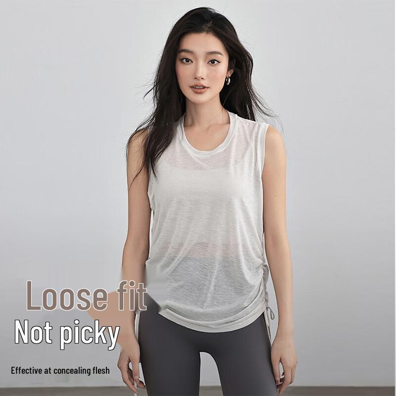 Women's Loose Fit Quick-Dry Sleeveless Sports T-Shirt