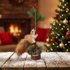 Foam Squirrel Ornaments Wood Christmas Tabletop Ornament Vintage Christmas Tree Pendant  Gift