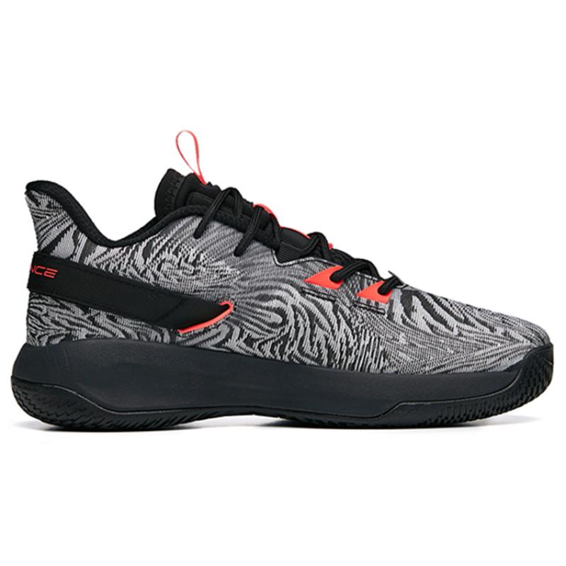 Anta Swoosh 2.0 Anti-Slip Wear-Resistant Low-Top Performance Basketball Shoes Men's White Black Sneakers 112231606-5