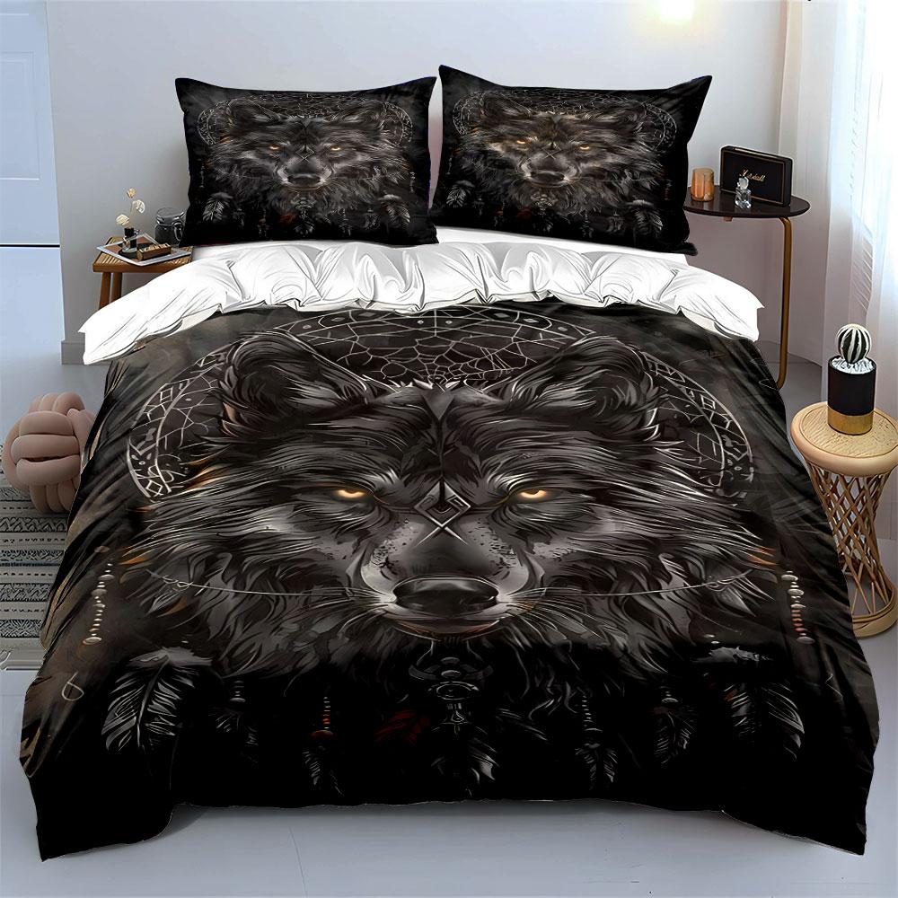 Wolf and dreamcatcher design. Bedding sets Duvet cover sets Duvet covers Pillowcases(1 * Duvet Cover 2 * Pillowcases without duvet insert)