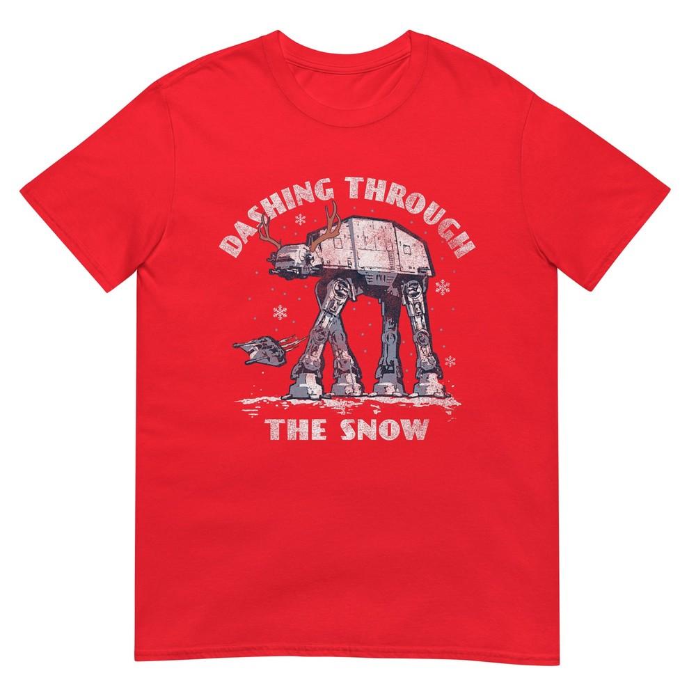 Star Wars Christmas AtAt Walker Dashing Through The Snow TShirt S