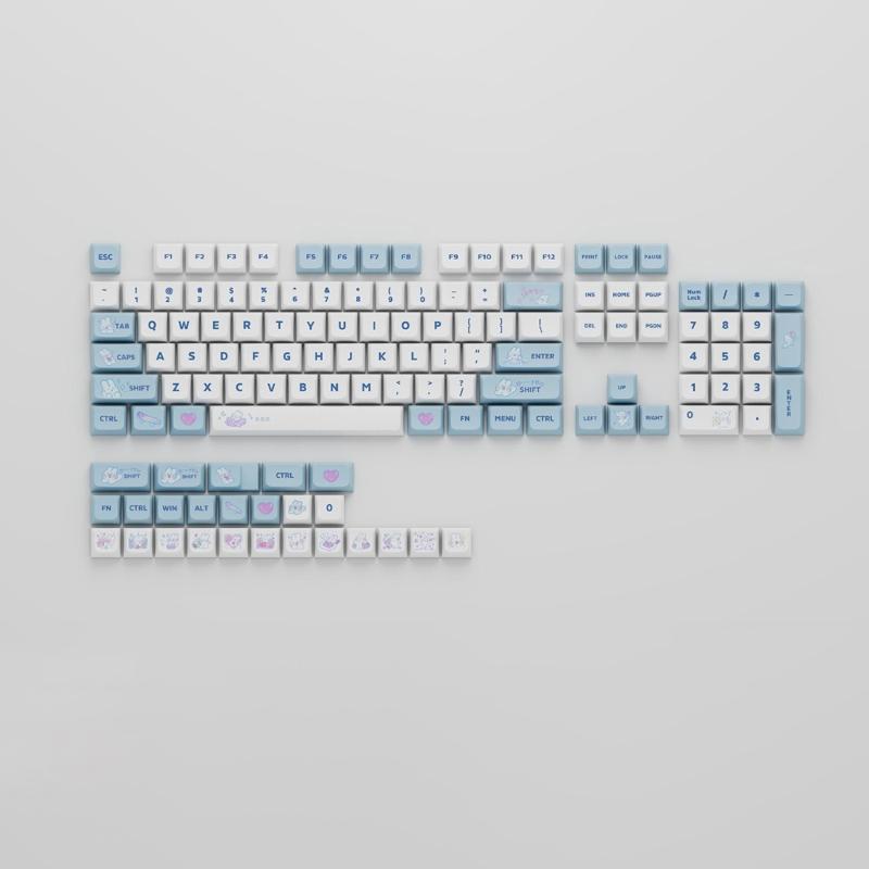Keycaps Set 138 Keys XDA Profile PBT Dye-Sublimation for Mechanical Gaming Keyboard -MX Hes Keypad