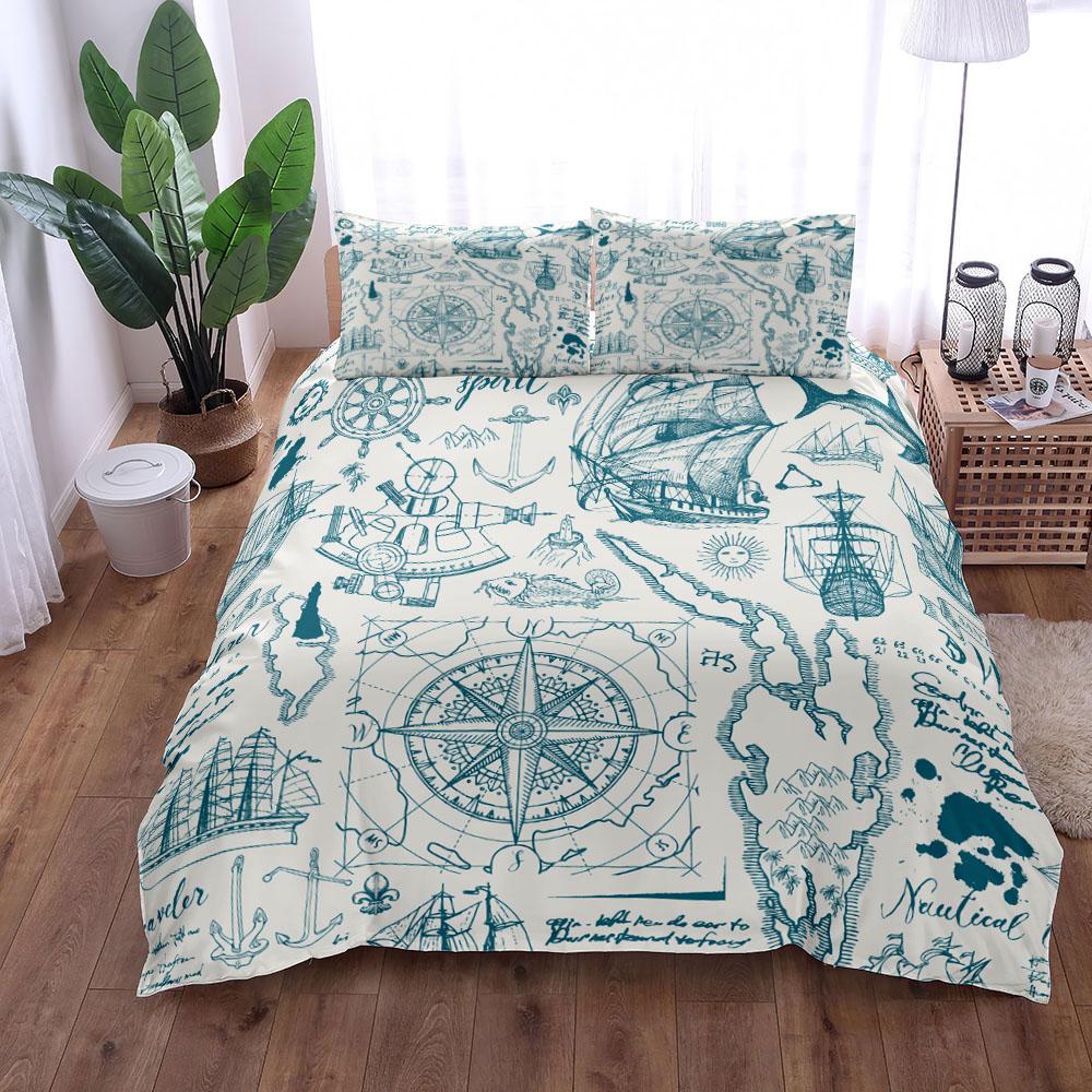 Vintage Constantinople Castle Duvet Cover Set King Queen Double Full Twin Single Bed Linen Set