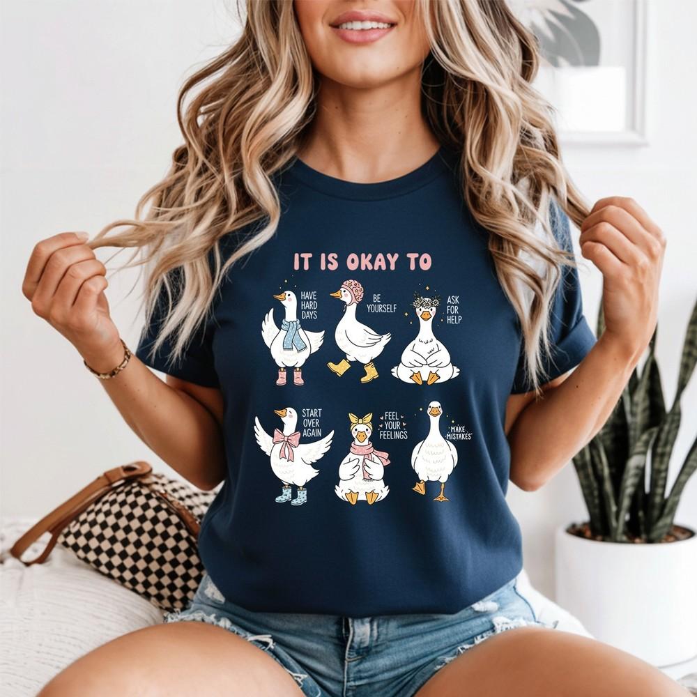 Unisexs Motivational Goose Tshirt Cute Funny Unisextal Health Unisexs Tshirt