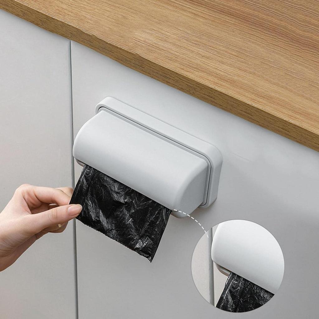 Trash Bags Storage Box Garbage Bag Dispenser for Kitchen Bathroom Wall Mounted Grocery Bag Holder Kitchen Plastic Bags Container
